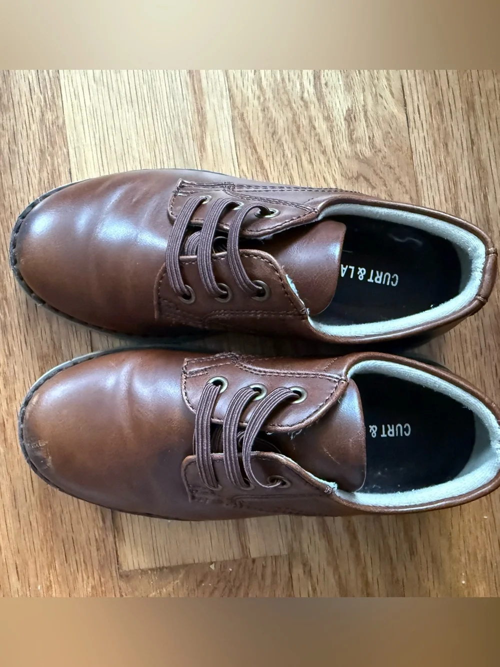 Toddler Boy Brown Casual Leather Slip-on Shoes